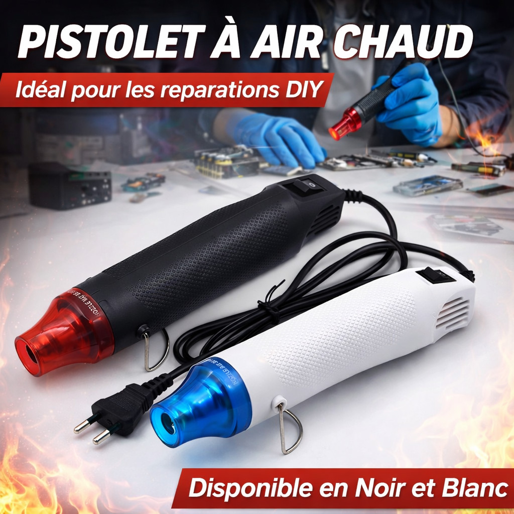 Pistolet air chaud 200°C pour décoller les écrans de smartphone et soudage