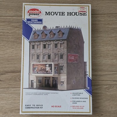 Model Power Movie House No. 421   HO Scale   Hand Weathered   OVP   Vintage