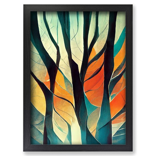 Abstract Tree Photo Frame Framed The Abstract Trees No.3 Wall Art Canvas Print Poster Picture ...