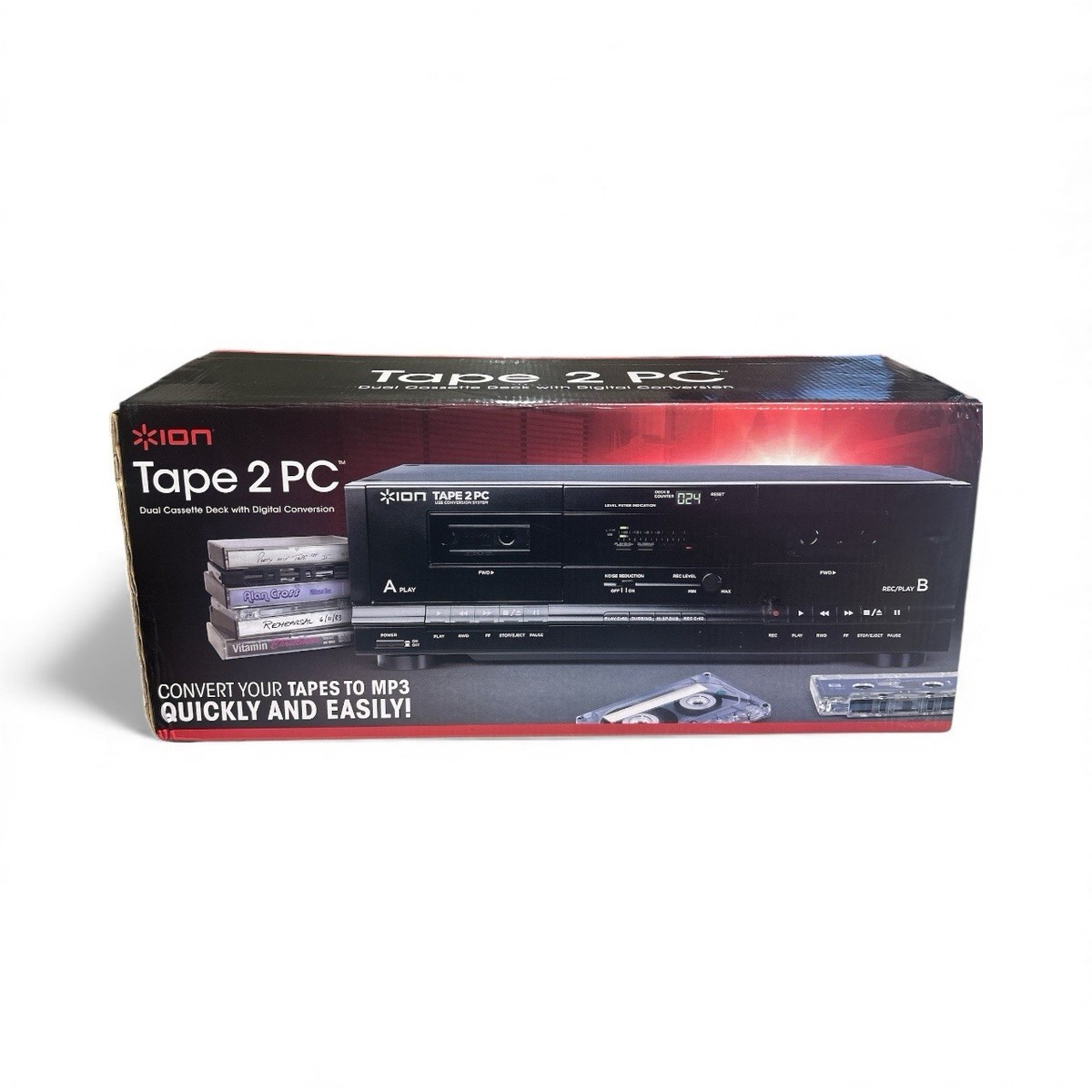 Ion Tape2PC USB カセットデッキ ダブルカセット ION TAPE2PC USB Cassette Deck for sale online | eBay