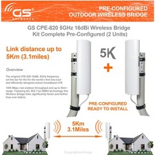 Wireless Bridge Point to Outdoor WiFi, Network Expansion White