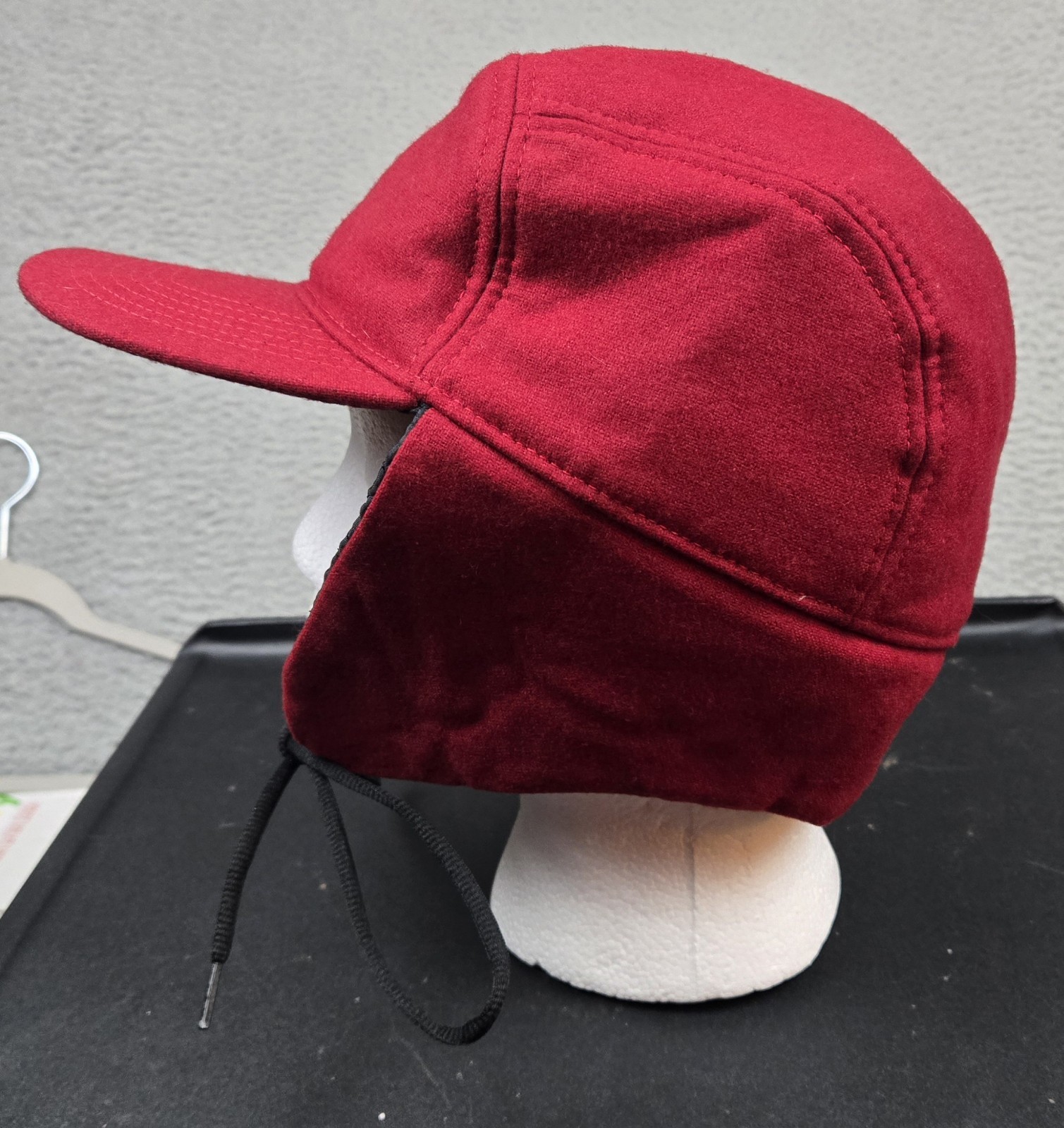 Pendleton Red Wool Trapper Hunting Hat Quilted Li… - image 4