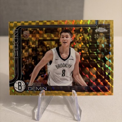 2025-26 Topps Chrome Egor Demin Gold Geometric 50/50 Rookie RC Brooklyn Nets