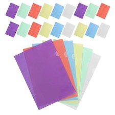 24 Pcs Document Folder Plastic Folders Clear for Documents Paper Sleeve