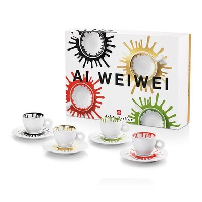 NEU Illy Art Collection 2020 Ai Weiwei 4 Espressotassen und Untertasse