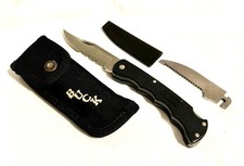 Buck V52 / 429 Selector Knife with Serrated Clip Point & Saw Blades with Sheath