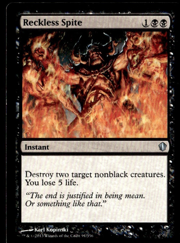 2013 Commander 2013 Reckless Spite Commander/Uncommon #91