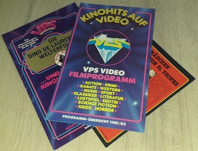 VPS Video Kataloge Raritäten - 1981 & Herbst 81 / Pappen / Glasbox - Videothek