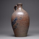 Vintage NC Art Pottery Turn & Burn Garner Seagrove Handle Bird Jug Old Stoneware — photo 8