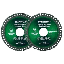 2 Pack 4" Indestructible Disc for Grinder, Angle Grinder Cutting Disc Fits 7/8"