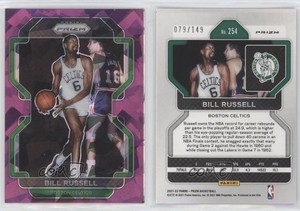 2021-22 Panini Prizm Purple Ice Prizm /149 Bill Russell #254 HOF