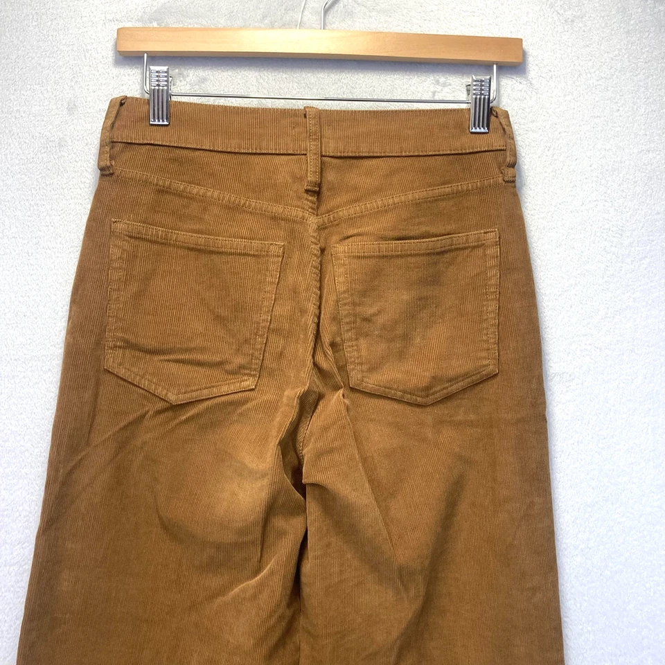 J. Pantalones de pana Crew pierna ancha para mujer 24 marrón camel tiro alto retro PBT802 Foto 4 de 4
