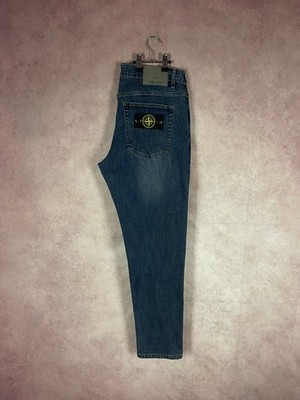 Stone Island RE-T Jeans Trousers Navy Blue Denim Dark Blue Wash 