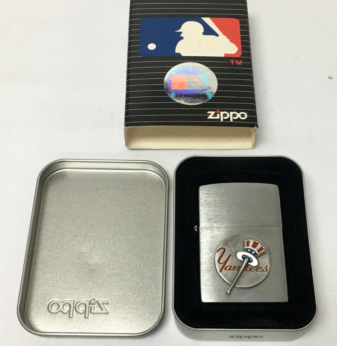 Rare 2001 MLB new York Yankees Emblem Zippo Lighter eBay