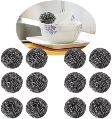 Honeydak 150 Pack Stainless Steel Scourers Wool 3 Inch, 25