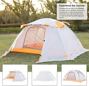 Details about   2 Person 4 Season Camping Backpacking Tent with Snow Skirt Waterproof Portable