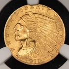 1911 G$2.5 Indian Head Gold Quarter Eagle - PQ - NGC & CAC MS 64 - VIDEO - G3465