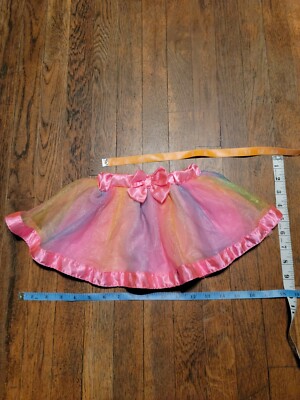 Wonder Nation Baby Tutu Multi Color Pink Rainbow Size 18 Months ribbon trim bow