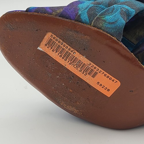 LANVIN Heels sandals Paris Ete 2010 Slingback Rare blue Fabric Sz 6.5-7 37.5 - Picture 10 of 12