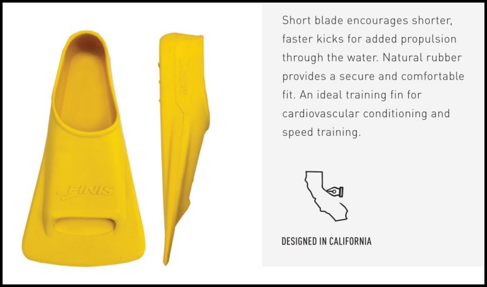 FINIS Zoomers Gold Training Swim Fins Adult Size C + FREE Travel Bag