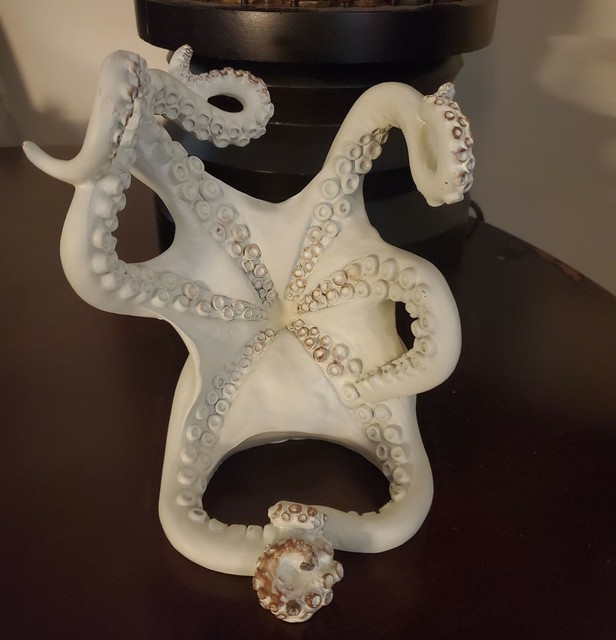 Octopus Kraken Wine Bottle Holder Tabletop Wine Rack Sea Life Decor