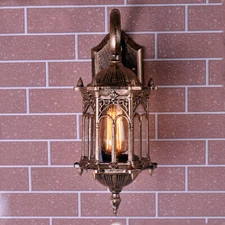 Retro Exterior Wall Mount Light Fixture Lantern Sconce Porch Garden Lamp Outdoor