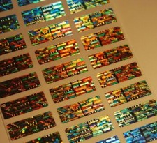 100 1 x .375 Inch Silver Hologram Tamper Evident Labels Stickers
