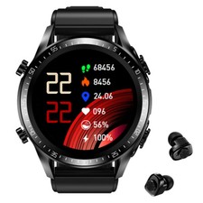 Music Smart Watch 2 in 1 Stereo Wireless Headphone with Mic For Cell Phone
