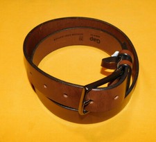 MEN'S GAP LIGHT BROWN MADE IN U.S.A. GENUINE LEATHER BELT SIZE 30/75cm..