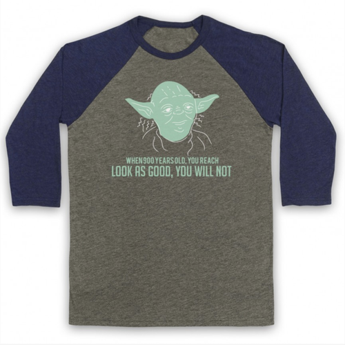 900 YEARS YODA UNOFFICIAL STAR WARS LOOK AS GOOD 3/4 SLEEVE BASEBALL TEE - Picture 3 of 20
