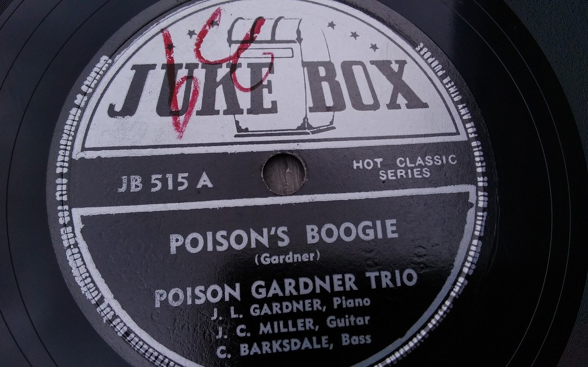 Poison Gardner – 78rpm Single 10-inch Juke Box Records #JB-515