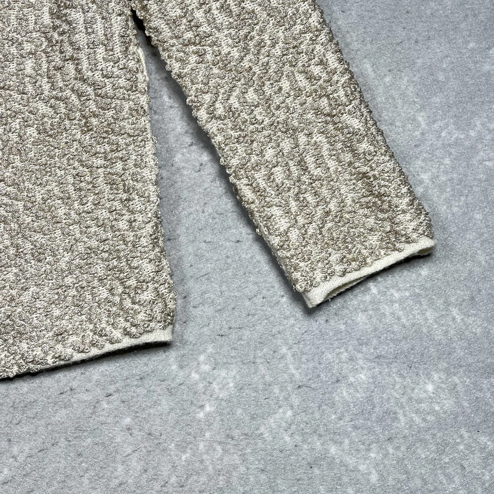 Dries Van Noten 毛衣开衫女式小号米色长袖比利时 — 第 4/4 张图片