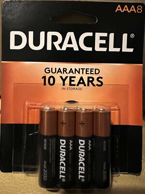 8x Duracell AAA  Alkaline #1 Best Performing Batteries MARCH 2030