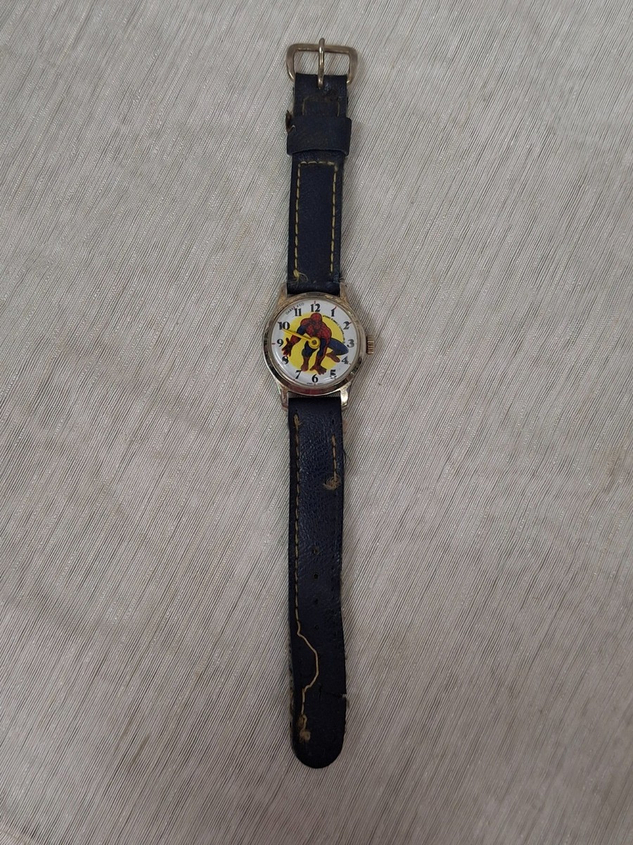Vintage Marvel 1977 Spider Man Dabs & Co Swiss Manual Watch