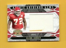 D20710  2008 Gridiron Gear RC Gridiron Gems PATCH #215 Glenn Dorsey CHIEFS 32/50