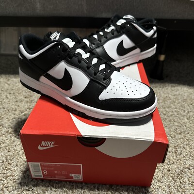 Size 8 - Nike Dunk Low Black White W