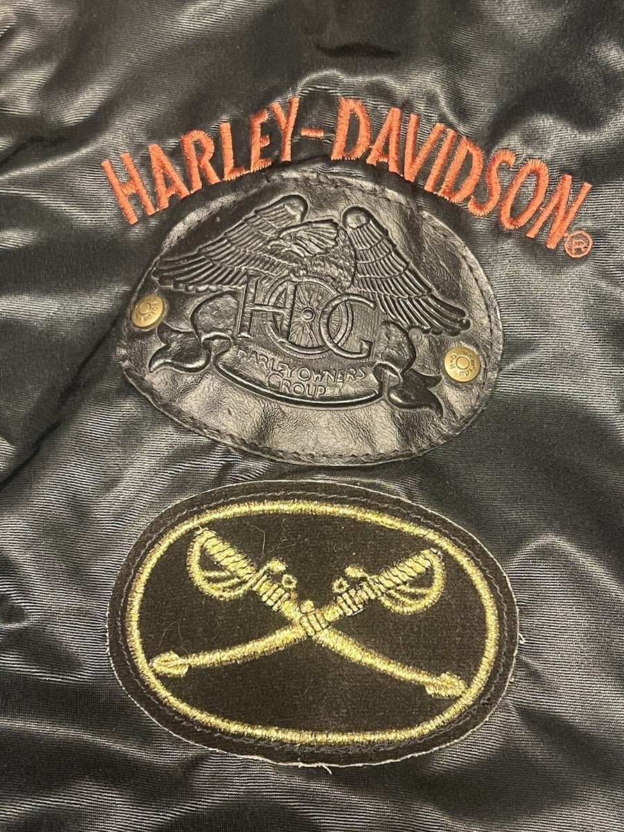 Vintage Harley Davidson Men's/XL/Military/90's Bomber Jacket