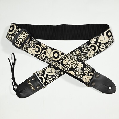 Live Line ''SCULLS'' Handmade Guitar Strap, Japan
