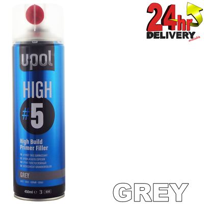 U-Pol HIGH5 1K gebrauchsfertig GRAU Hochaufbaulack Grundierung 450ml Dose Upol