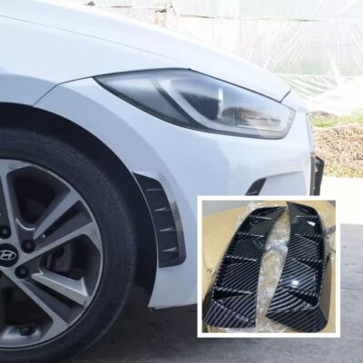 2pcs Carbon Fiber Car Side Fender Vent Air Wing Cover – For 2016-2021 Honda Civic, Gloss Black, Easy Install