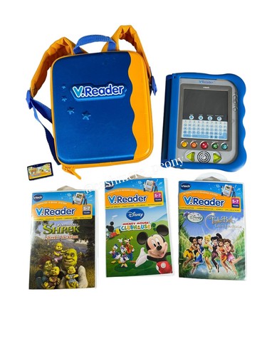 Vtech V. Reader Interactive Reading System Tablet with Backpack and 4 Games - Picture 1 of 6