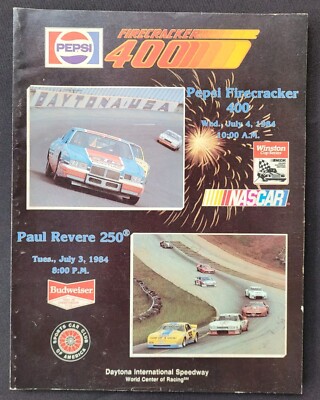 1984 NASCAR Daytona Firecracker 400 Program/Ticket (PSA), Richard
