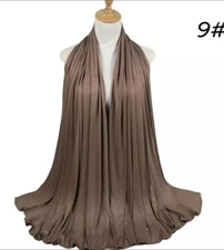 Long Cotton Jersey Plain Scarf Head&Chest cover Wrap 180 x 85cm...