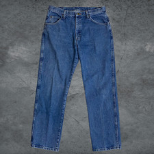 Wrangler Premium Quality Men's Jeans Regular Fit Blue Size 36X30
