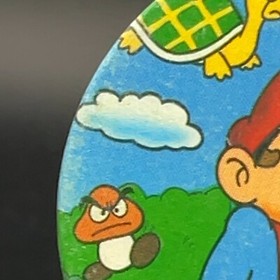 Mario Sitting Menko Super Mario Bros Famicom Card Nintendo 1985 NES Japanese