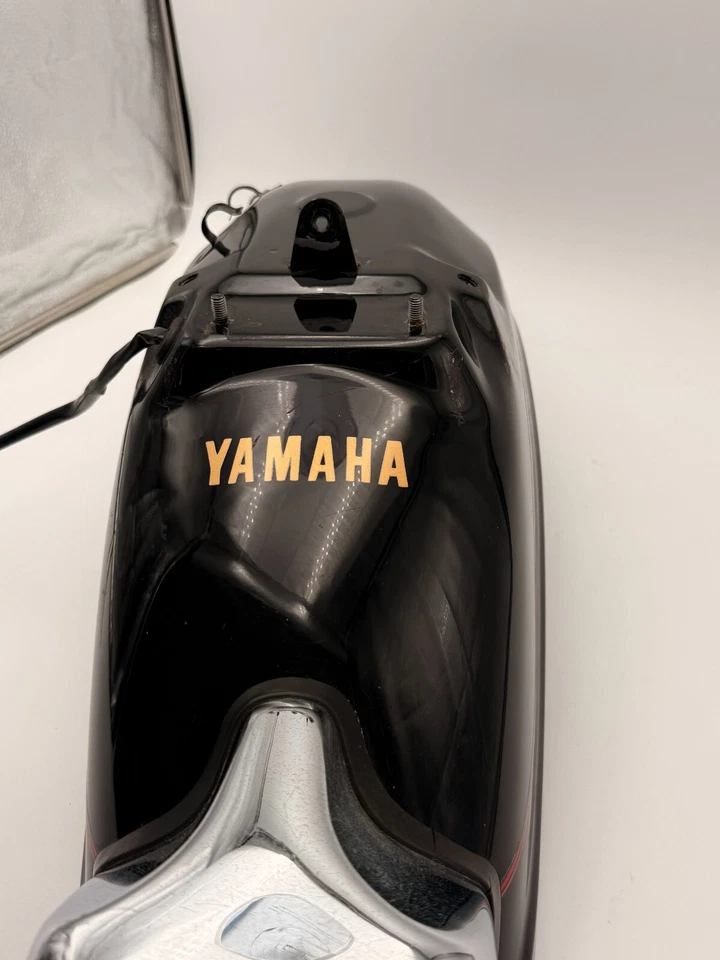 1988 Yamaha Virago 750 Rear Fender w/ Taillight – Black, OEM, Cut Wiring - Image 3 of 4