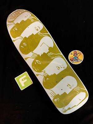 RARE Neil Blender G&S Faces Green Blue Gordon & Smith Skateboard