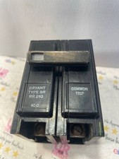 Used Bryant BR240 Type BR 40A 2 Pole Circuit Breaker 120/240V Used Chip