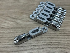 6 pieces Aumsen Solo Single String Guitar Bridge All brass CHROME