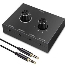 Sdoppiatore Commutatore Audio Stereo Bidirezionale A 4 Vie da 3,5 mm H2F15658